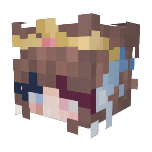 Heybunni Minecraft avatar head, 3D render