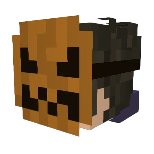 Heydriann Minecraft avatar head, 3D render