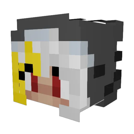 Heyeneke Minecraft avatar head, 3D render