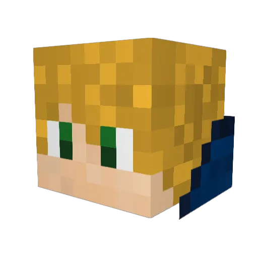 HeyitsCoal Minecraft avatar head, 3D render