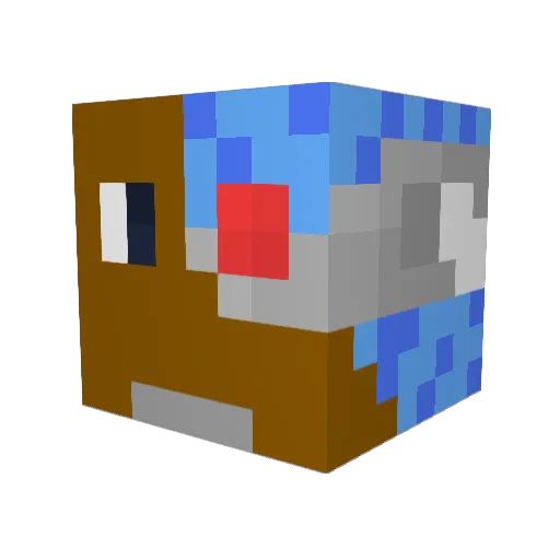 HeyitsLade Minecraft avatar head, 3D render