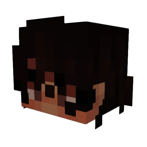 HeyitsTati Minecraft avatar head, 3D render