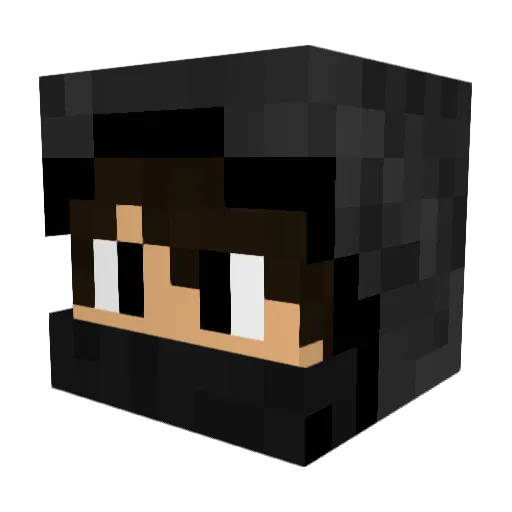 Heyitsbenn Minecraft avatar head, 3D render
