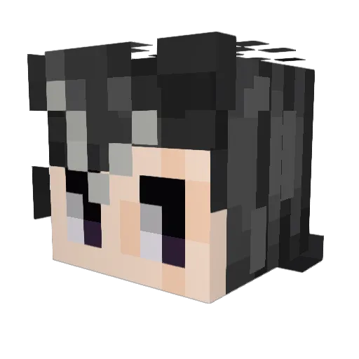 Heyjackpot Minecraft avatar head, 3D render