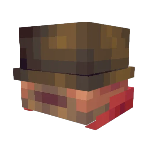 Heyman28 Minecraft avatar head, 3D render