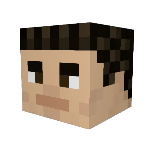 Heymish Minecraft avatar head, 3D render