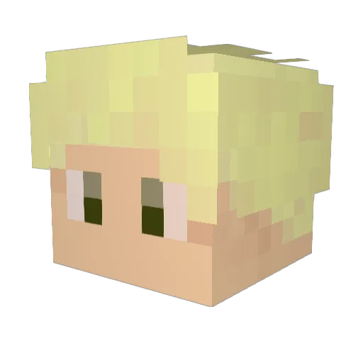 Heynaldo Minecraft avatar head, 3D render