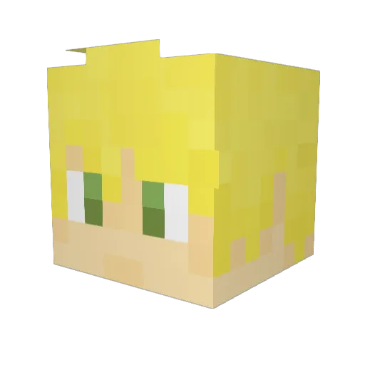 HeyoBRabbit Minecraft avatar head, 3D render