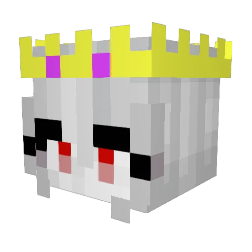 Heyori Minecraft avatar head, 3D render