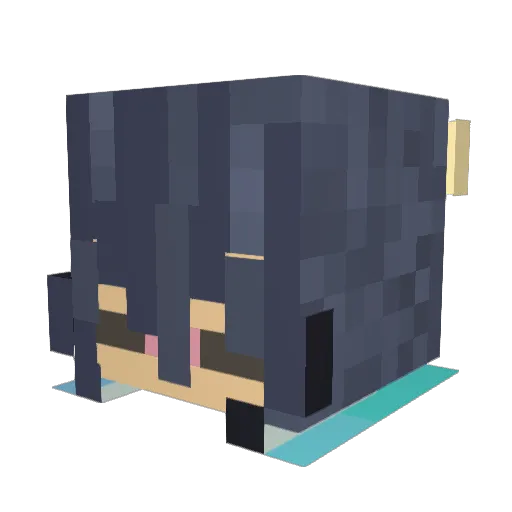 Heypinkieye Minecraft avatar head, 3D render