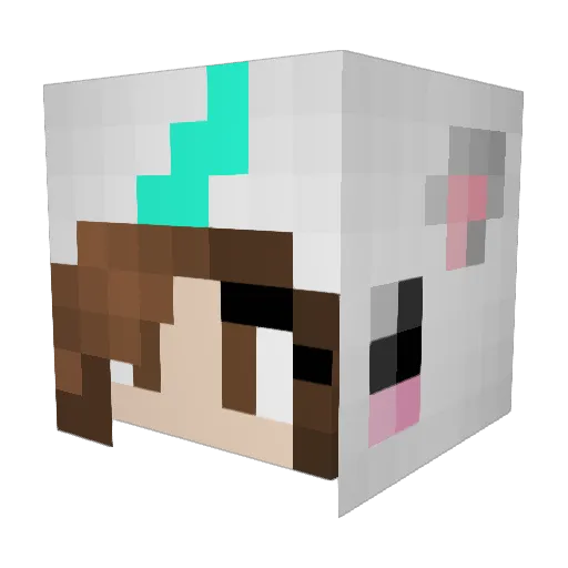 HeyyItsMireia Minecraft avatar head, 3D render