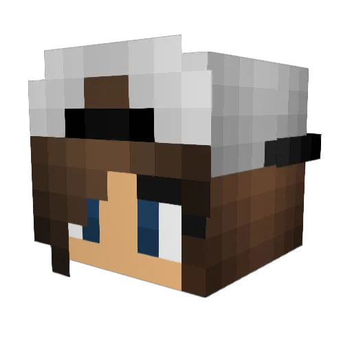 HeyyitsLyssa Minecraft avatar head, 3D render