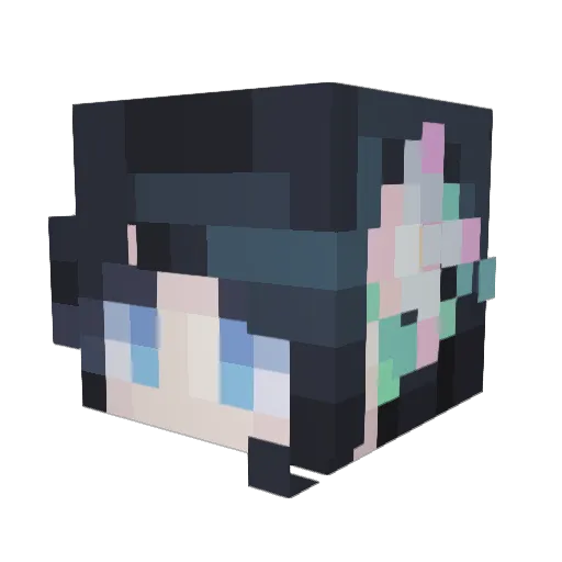 Heyyitsyerr Minecraft avatar head, 3D render