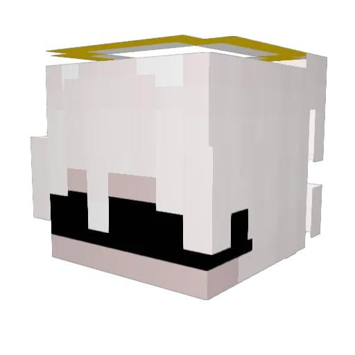 HeyztrelGhostMC Minecraft avatar head, 3D render