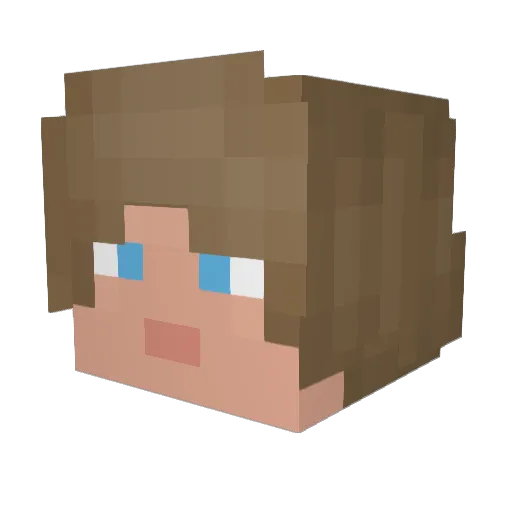 Hezerion Minecraft avatar head, 3D render