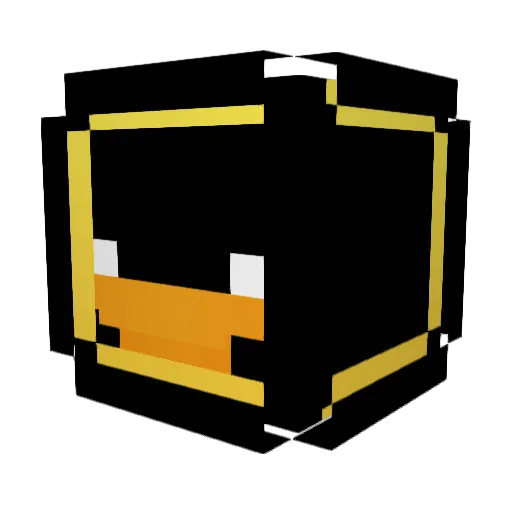HeziBird Minecraft avatar head, 3D render