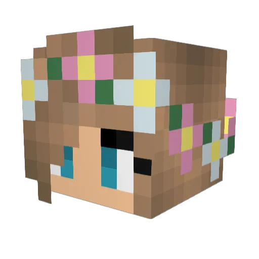 Hezzer Minecraft avatar head, 3D render