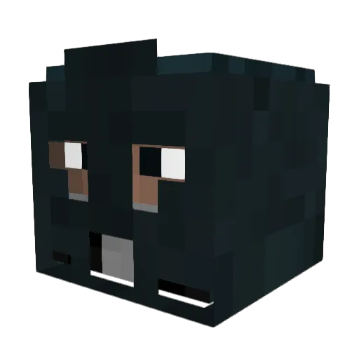 HezzyUK Minecraft avatar head, 3D render
