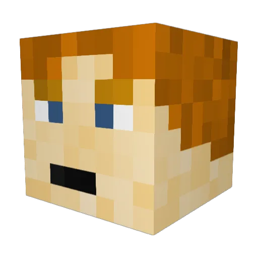 Hffer26 Minecraft avatar head, 3D render