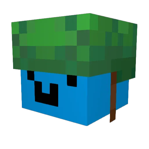 Hfxzz Minecraft avatar head, 3D render