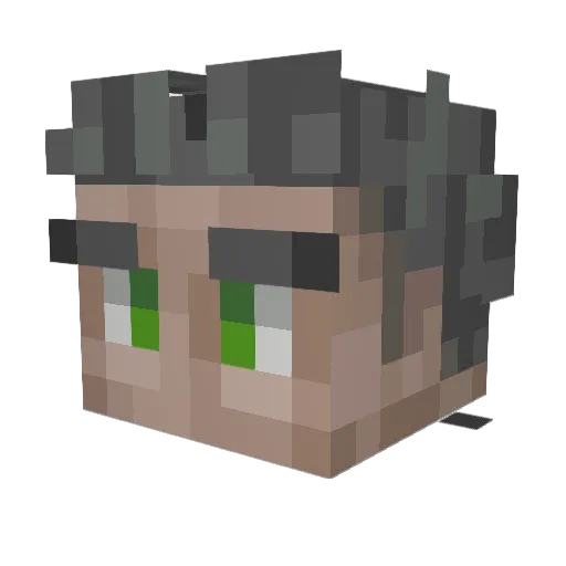 Hgtr0 Minecraft avatar head, 3D render