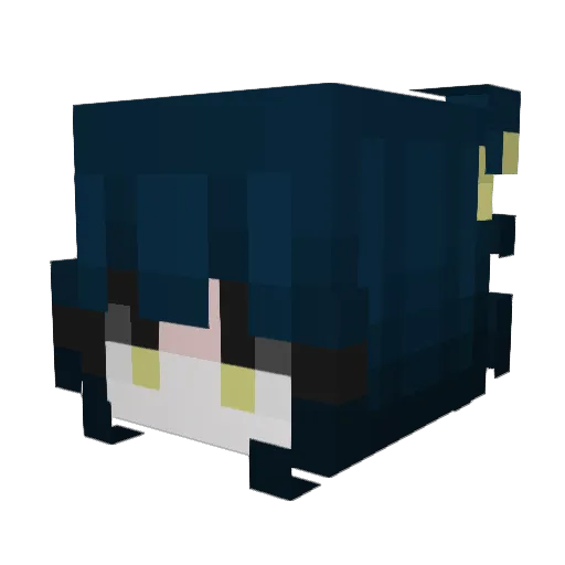 Hgxlia Minecraft avatar head, 3D render