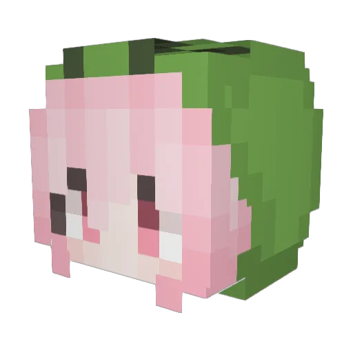 Hh_oAo Minecraft avatar head, 3D render