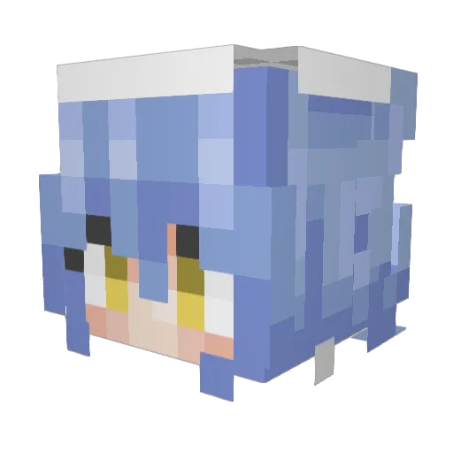 Hhakas Minecraft avatar head, 3D render