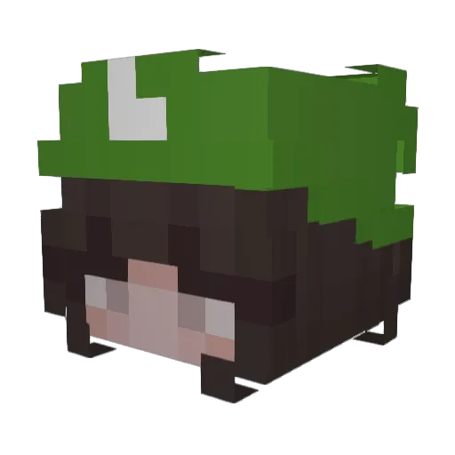 Hhhqmda Minecraft avatar head, 3D render