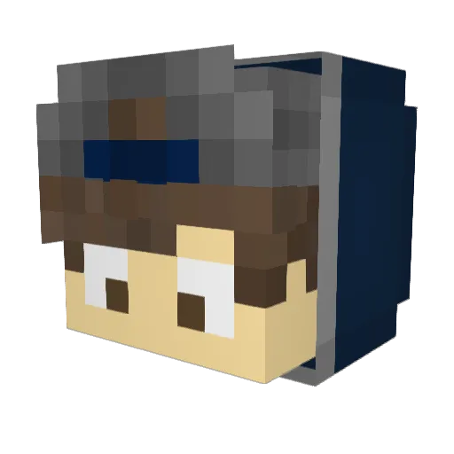 Hhomerfoke Minecraft avatar head, 3D render