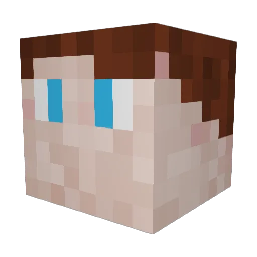 Hhtluke Minecraft avatar head, 3D render