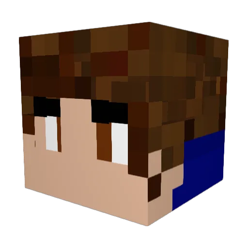 Hhuunterr Minecraft avatar head, 3D render