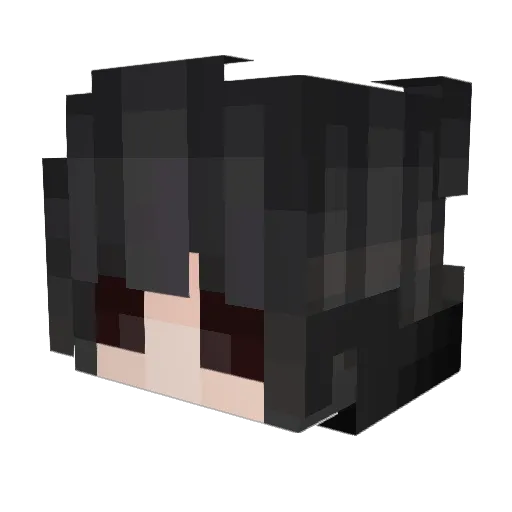 Hi0saki Minecraft avatar head, 3D render