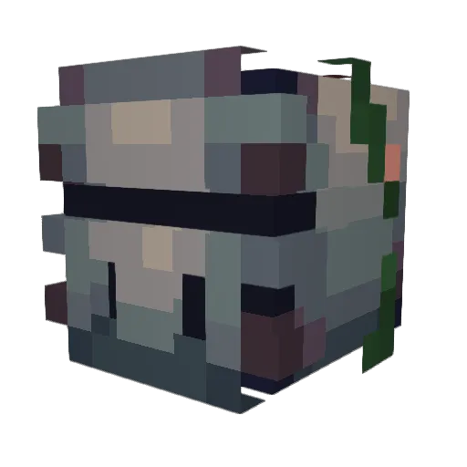 Hi10101 Minecraft avatar head, 3D render