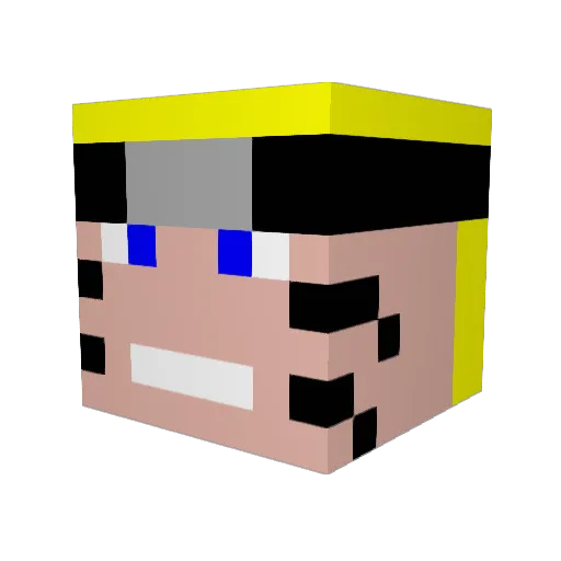 Hi25klosers Minecraft avatar head, 3D render