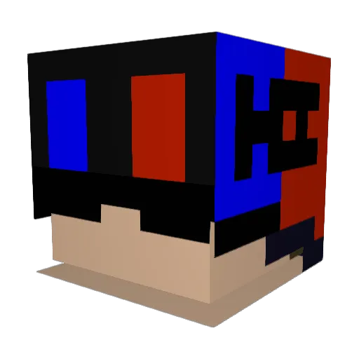Hi6752 Minecraft avatar head, 3D render