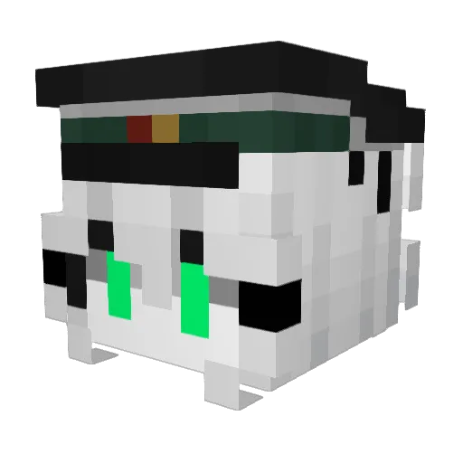 Hi6shi Minecraft avatar head, 3D render