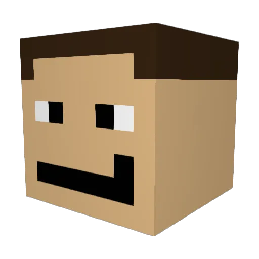 Hi8246 Minecraft avatar head, 3D render