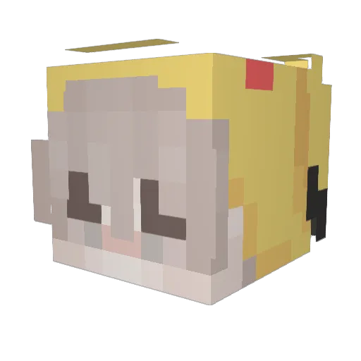 HiAesthetic Minecraft avatar head, 3D render