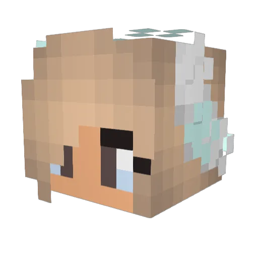 HiBring Minecraft avatar head, 3D render
