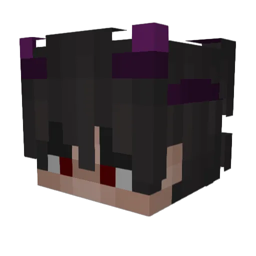 HiChAm0 Minecraft avatar head, 3D render