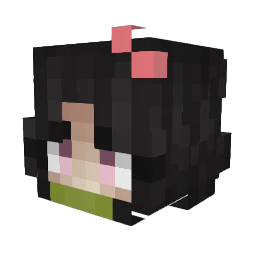 HiChloe47 Minecraft avatar head, 3D render