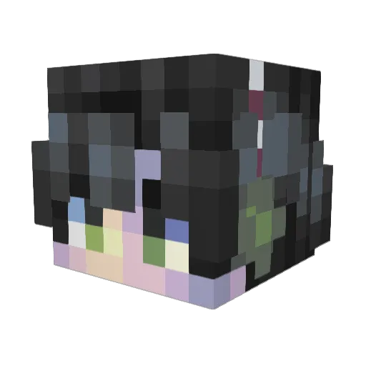 HiChris Minecraft avatar head, 3D render