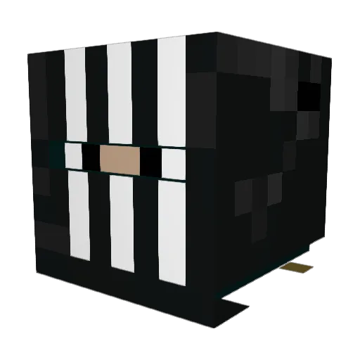 HiChu_TV Minecraft avatar head, 3D render