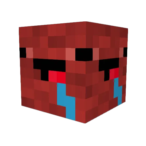HiCuco Minecraft avatar head, 3D render