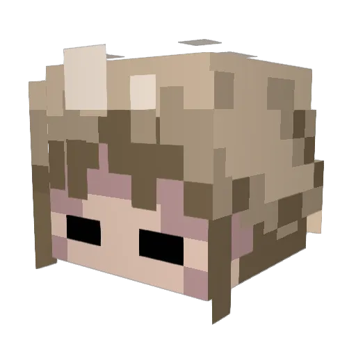 HiEazii Minecraft avatar head, 3D render