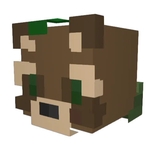 HiHelloXD Minecraft avatar head, 3D render