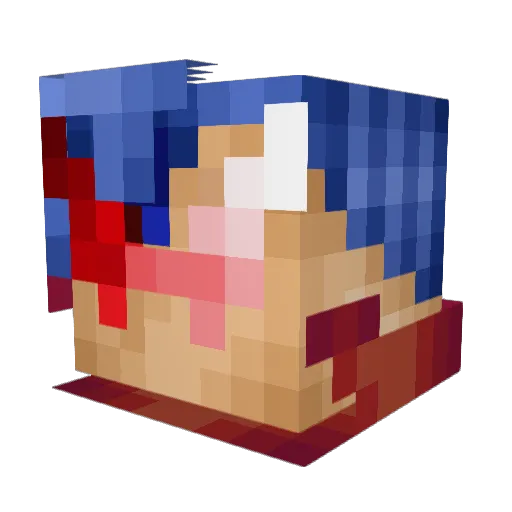 HiImKam Minecraft avatar head, 3D render