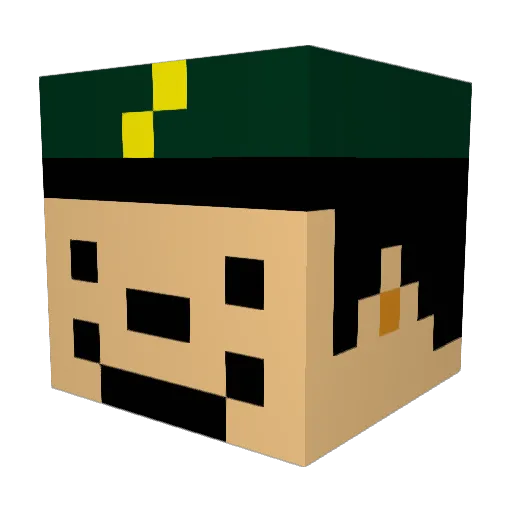 HiImSamo Minecraft avatar head, 3D render