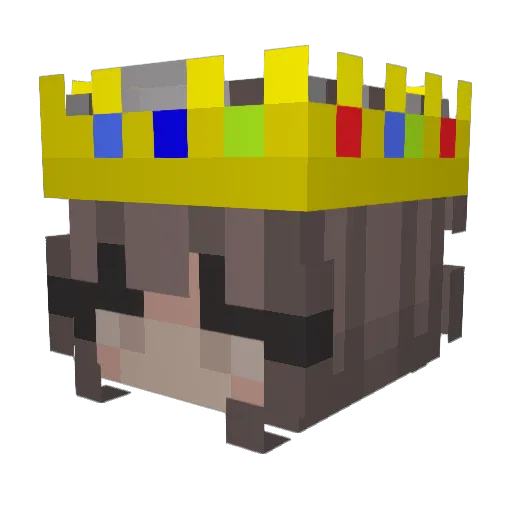 HiPlatinum Minecraft avatar head, 3D render